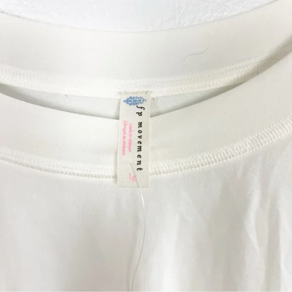 Free People Movement Long Sleeve Layered Top – Off White | Size L - Picture 3 of 7